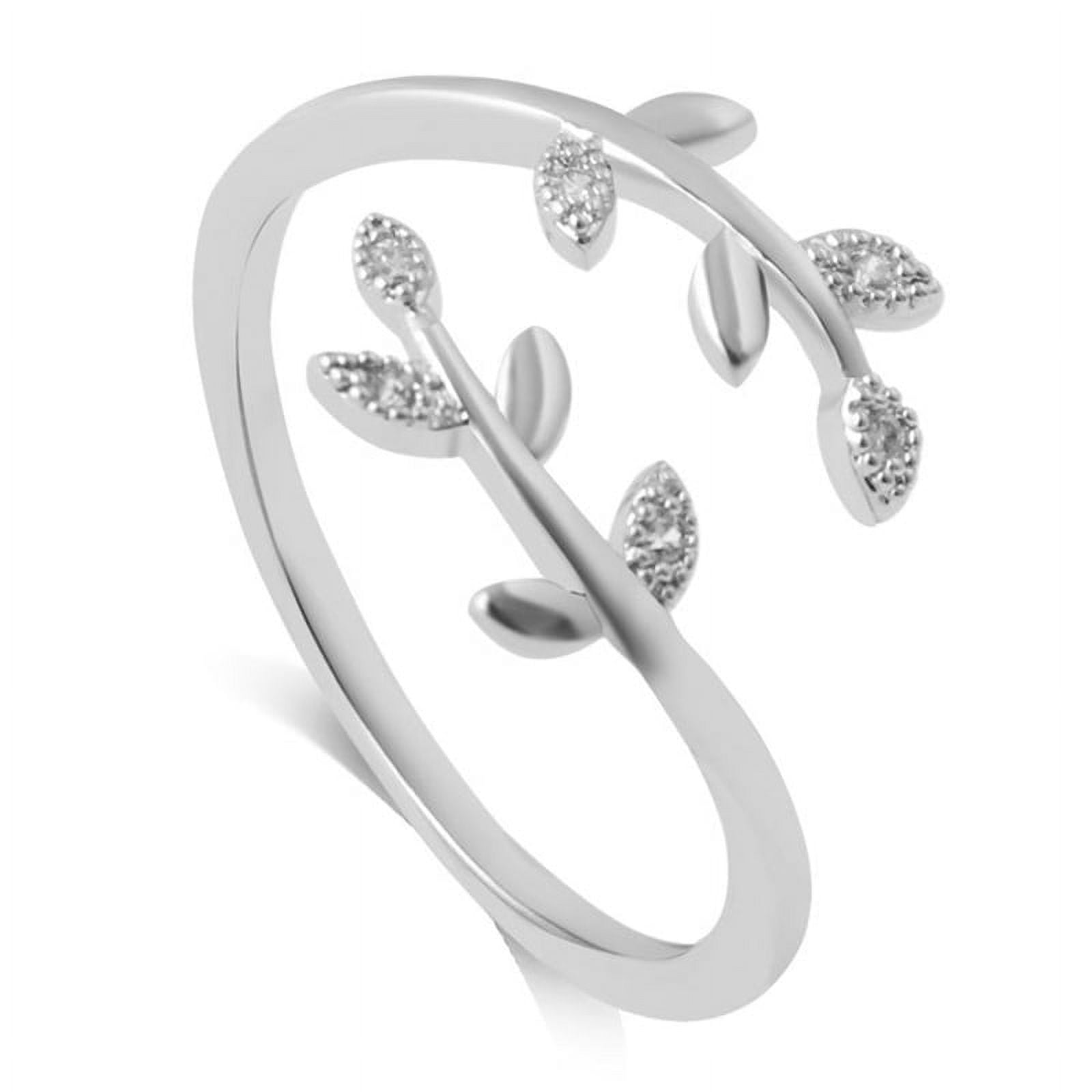 Diamond Leaf Ring - Pearlkraft